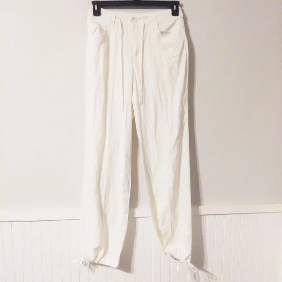 Vintage Chadwicks Ivory Linen Pants - Picture 1 of 5